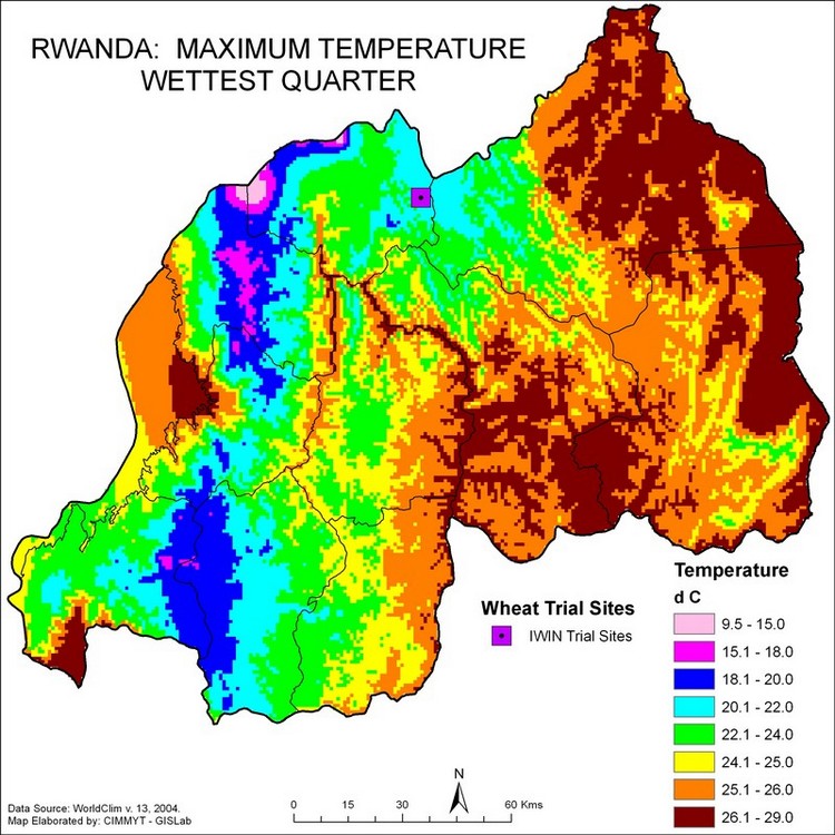 Rwanda climat map